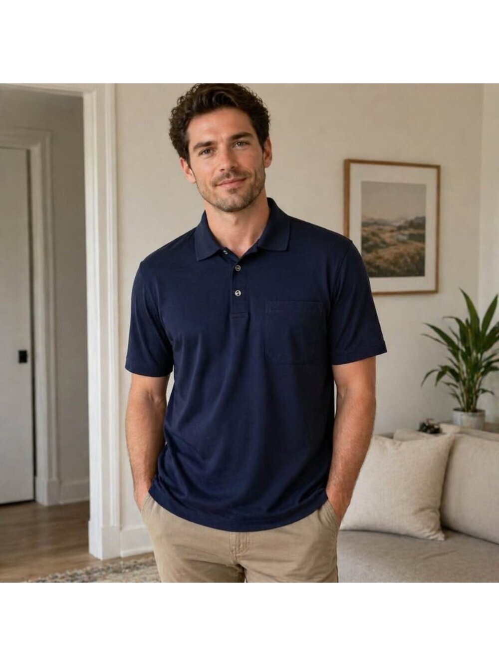 Hugo Boss Men’s Navy Polo Shirt – Size XL (Classic Fit)